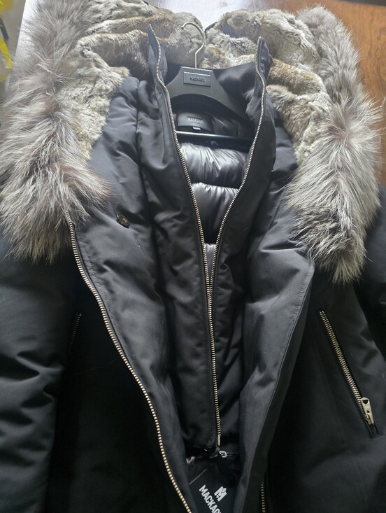 Mackage Jackets & Blazers - Mackage Black Puffer Parka with Fur-Trim Hood Medium